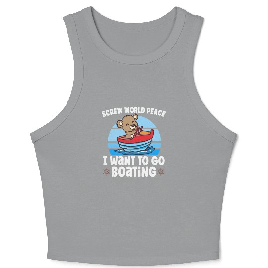 Sailing Sailboat Boating Kid Child Yacht Boat Crop Tank Top