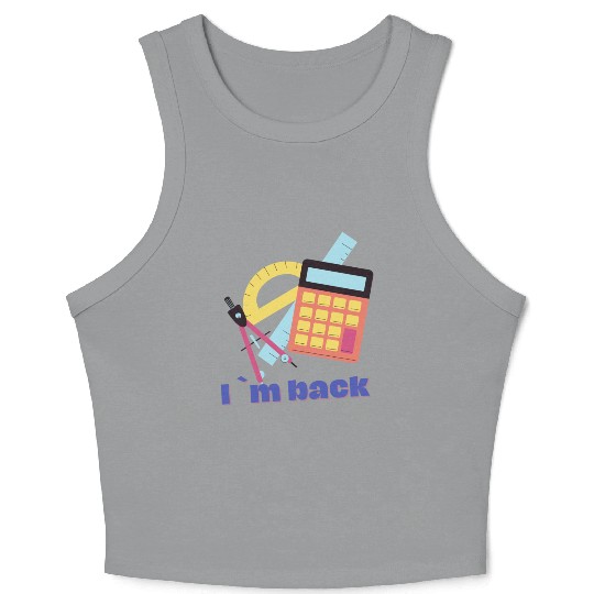 Back to school day Funny Crop Tank Top