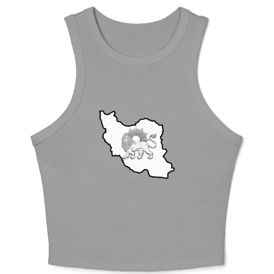 Iran Lion Sun Crop Tank Top