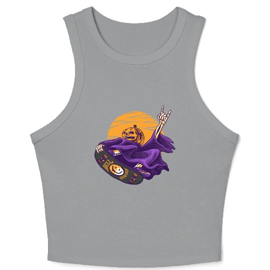 GRIM REAPER SKATEBOARD Crop Tank Top