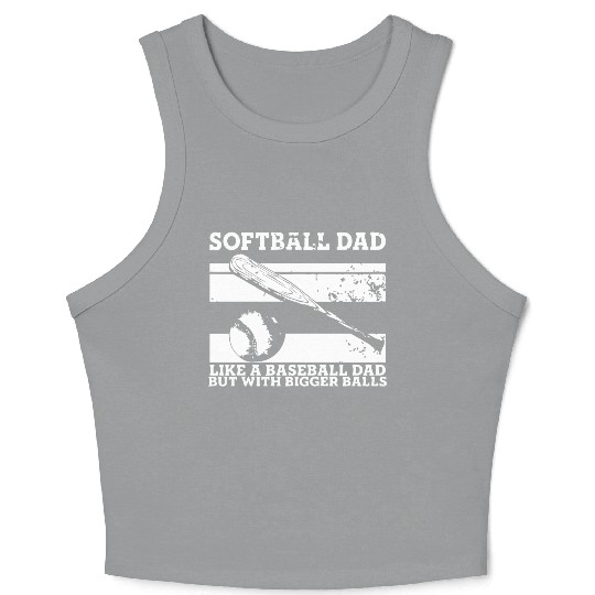 Softball Dad Crop Tank Top