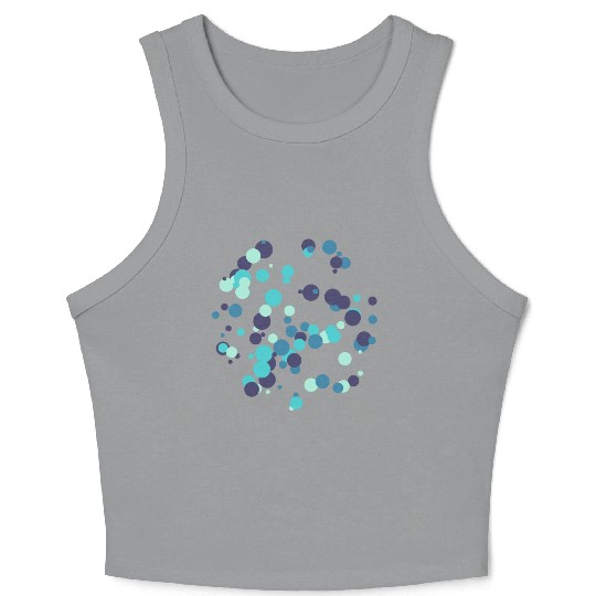 abstract circles pattern Crop Tank Top