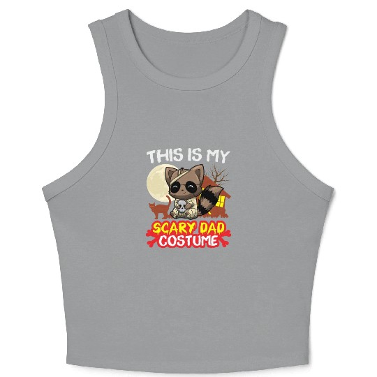 This Is My Scary Dad Costume Funny Halloween Crop Tank Top