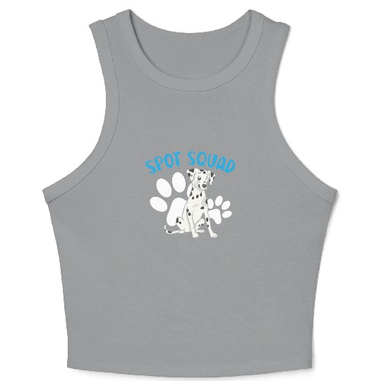 Spot Squad Paw Love Puppy Breeder Dalmatian Dog Crop Tank Top