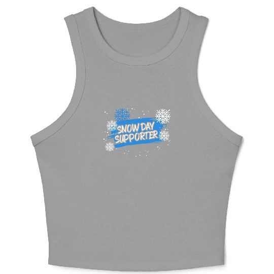 Snow Day Supporter Ice Cold Snowy Winter Season Crop Tank Top