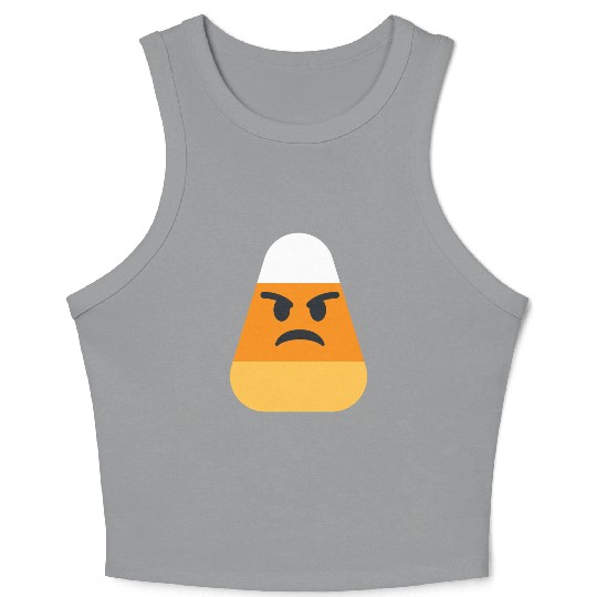Angry Candy Corn Halloween Costume Crop Tank Top