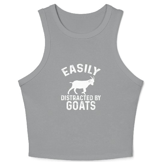 Funny Goat Goat Farmer Crop Tank Top