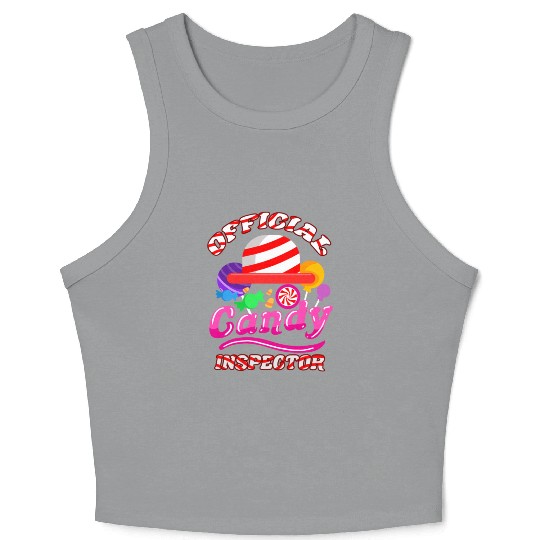 Official Candy Inspector For Halloween Crop Tank Top