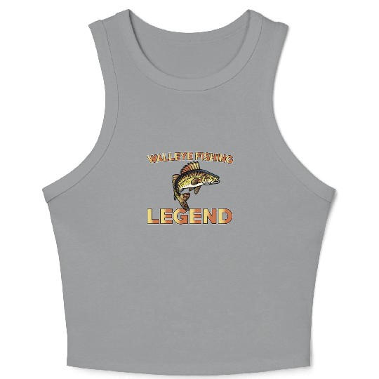 Great Walleye Fishing Legend Crop Tank Top