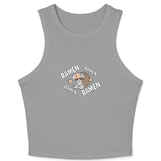 Hedgehog Instant Ramen Noodles Crop Tank Top