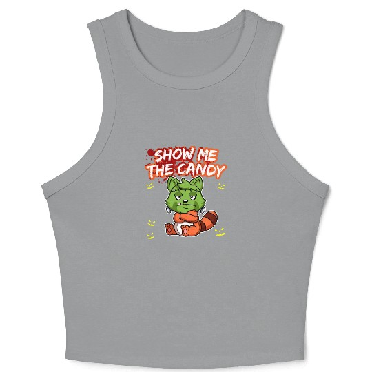 Show Me The Candy Halloween Costume Trick Or Treat Crop Tank Top
