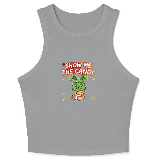 Show Me The Candy Halloween Costume Trick Or Treat Crop Tank Top