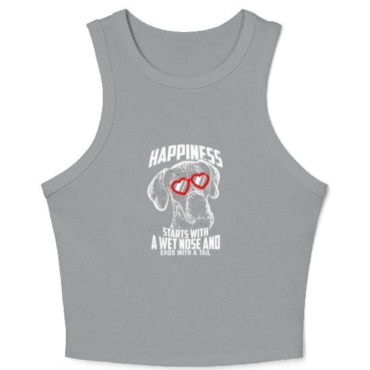 Hap Ess Starts Cute Great Dane Crop Tank Top