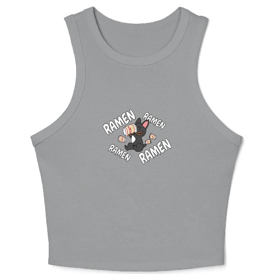French Bulldog Instant Ramen Noodles Crop Tank Top