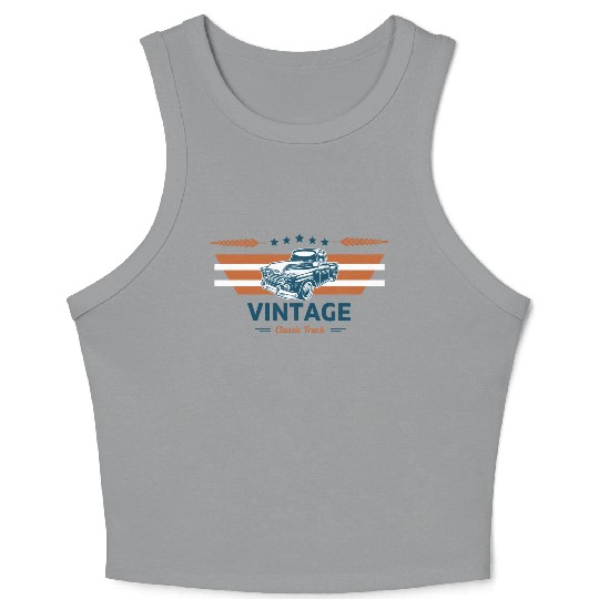 Vintage Classic Truck Community Premium Crop Tank Top