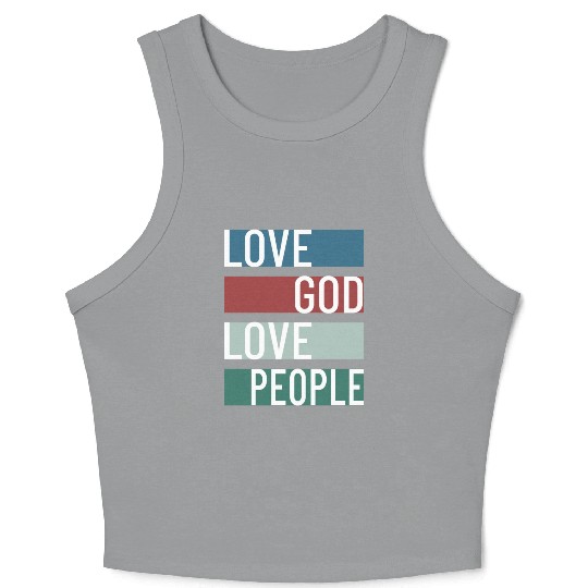 Love God Love People Crop Tank Top