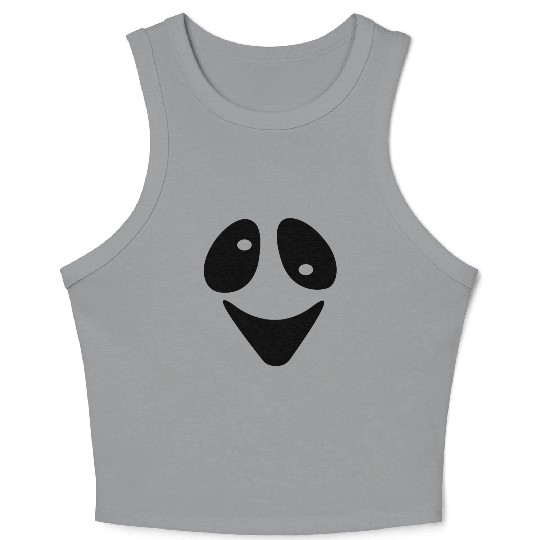 Halloween Scary Ghost Face Costume Crop Tank Top