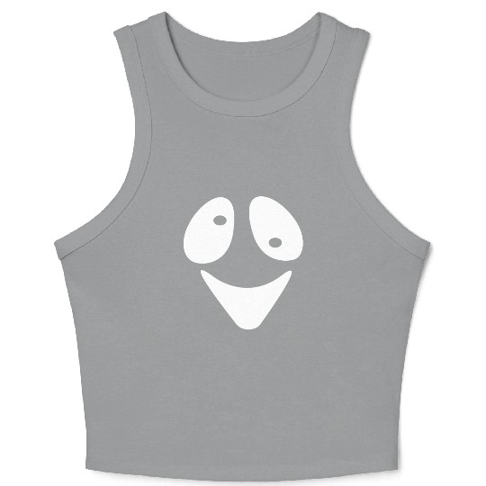 Halloween Scary Ghost Face Costume Crop Tank Top