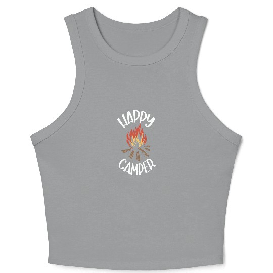 Camping Camper Present Nature Lover Van Crop Tank Top