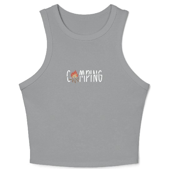 Camping Camper Present Nature Lover Van Crop Tank Top