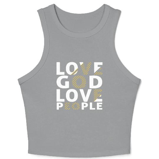 Love God Love People Crop Tank Top