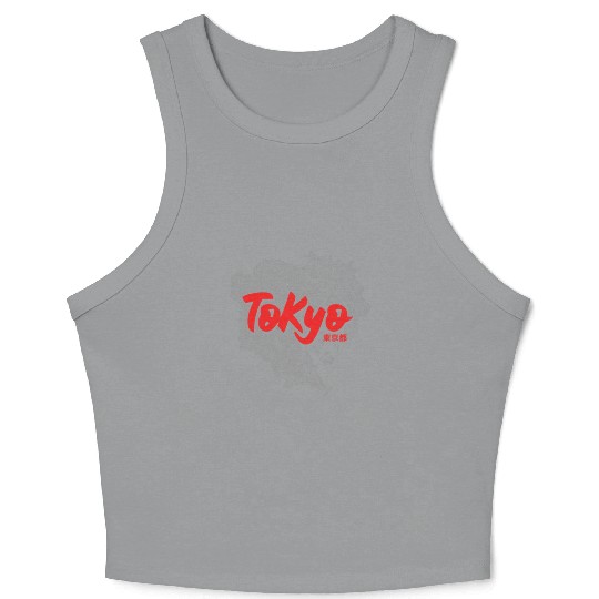 Tokyo, Japan City Map Crop Tank Top