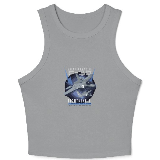 F-35 Lightning Ii 5Th Gen Stealth Fighter Crop Tank Top