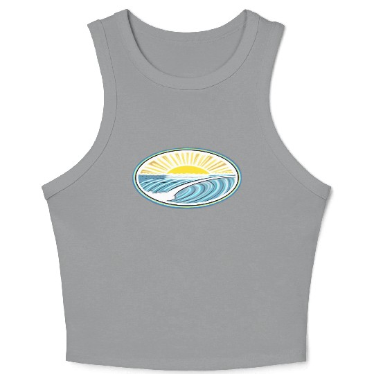 Surf Sunrise Oval Crop Tank Top