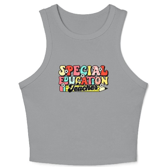 Special Education Teacher Crop Tank Top