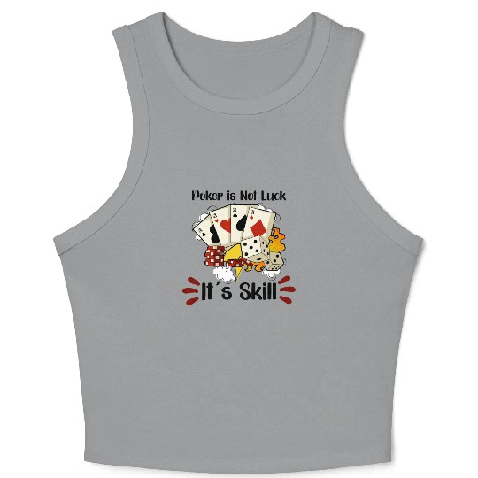Poker Casino Poker Player Gambling Roulette Gift Crop Tank Top