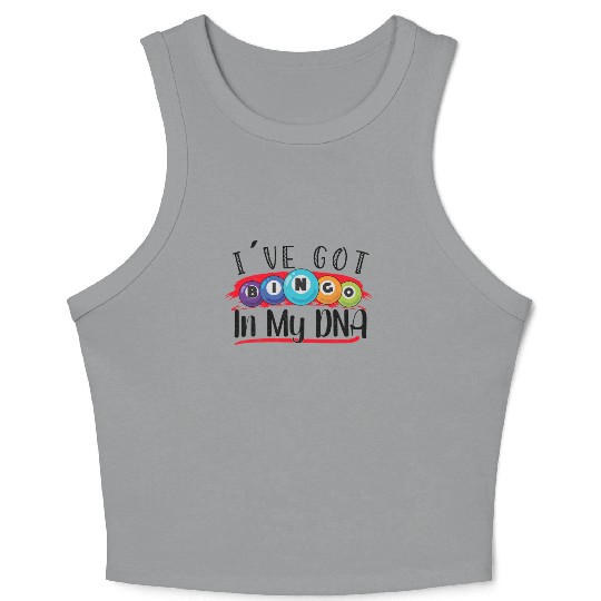 Bingo Card Game Grandma Bingo Player Bingo Cards Crop Tank Top