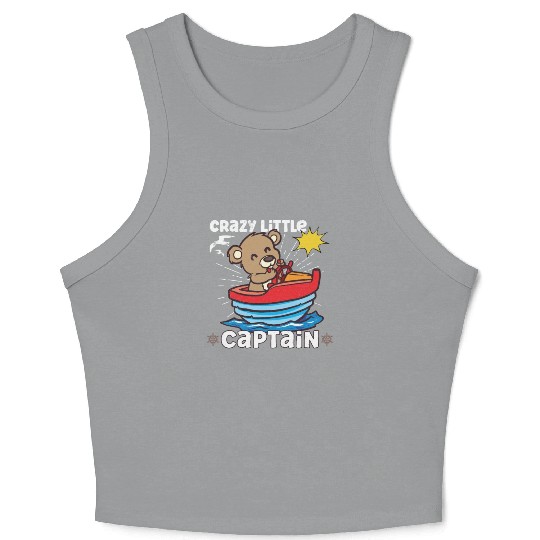 Sailing Sailboat Boating Kid Child Yacht Boat Crop Tank Top