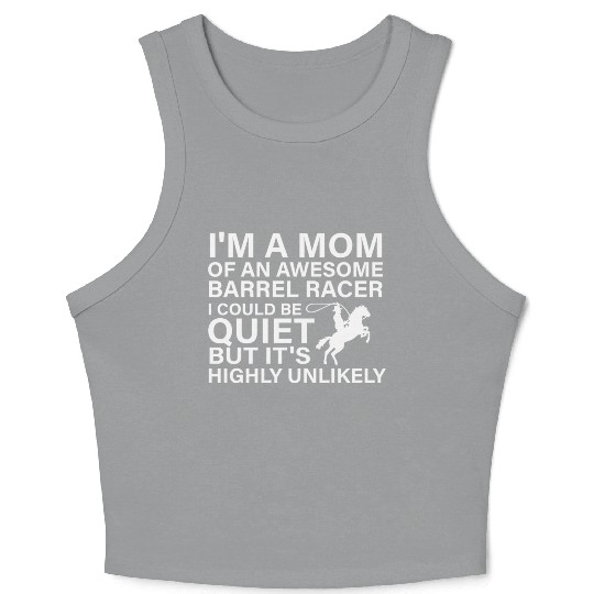 Barrel Racing Mom Barrel Racing Crop Tank Top Rodeo Horse