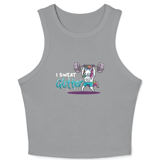 Unicorn Muscle Workout Fitness Training Sport Gym Crop Tank Top