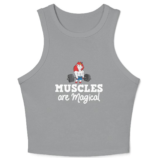 Unicorn Muscle Workout Fitness Training Sport Gym Crop Tank Top