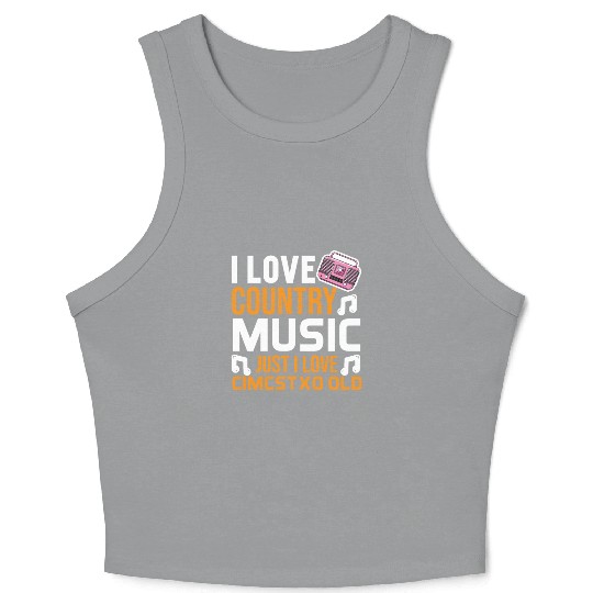 I love Country Music Crop Tank Top