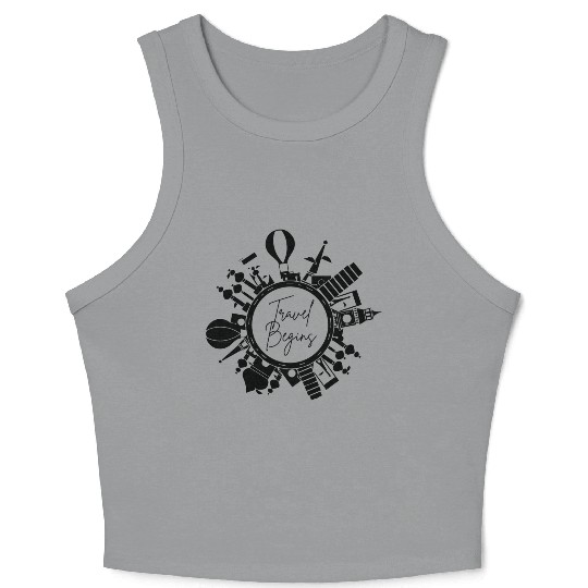 Travel Begins Crop Tank Top