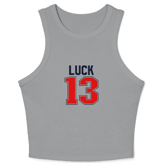 Luck 13 Jersey 13 My Lucky Number Lucky Thirteen Crop Tank Top