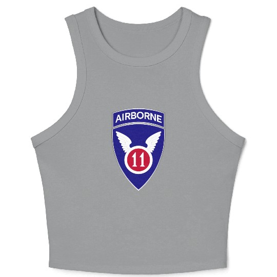 11th Airborne Division DUI wo Txt X 300 Crop Tank Top