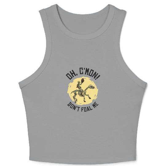 Halloween Cowboy Skeleton Foal Horse Riding Crop Tank Top