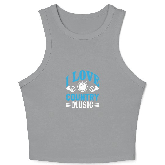 I love Country Music Crop Tank Top