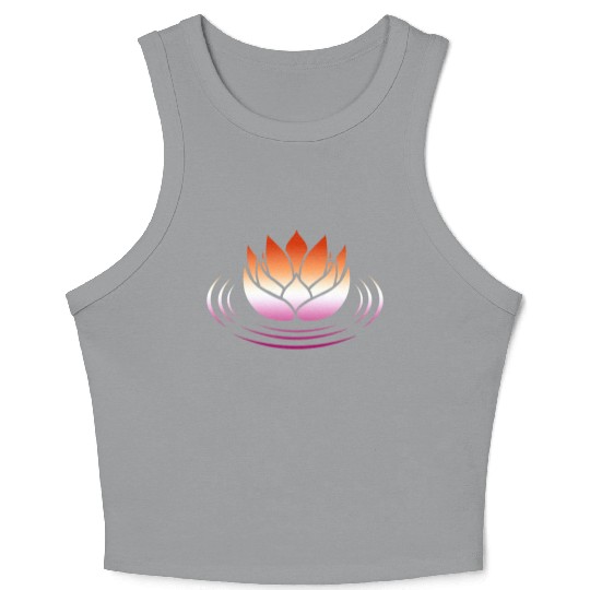 Lesbian Pride Lotus Crop Tank Top