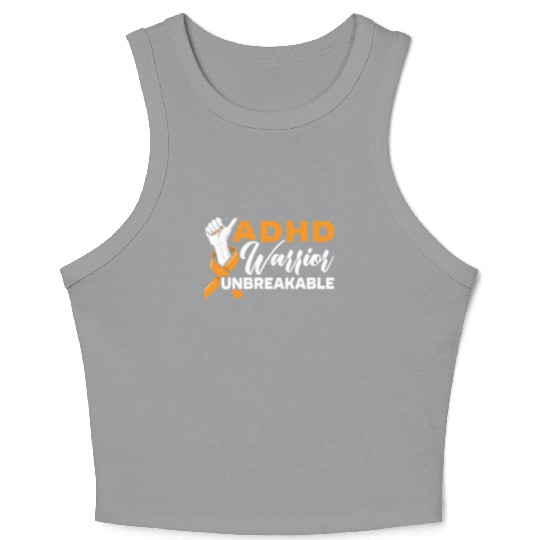 ADHD Warrior Unbreakable Embrace Neurodiversity Crop Tank Top