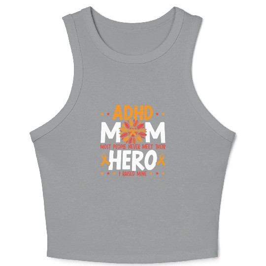 ADHD Mom ADHD Awareness Embrace Neurodiversity Crop Tank Top