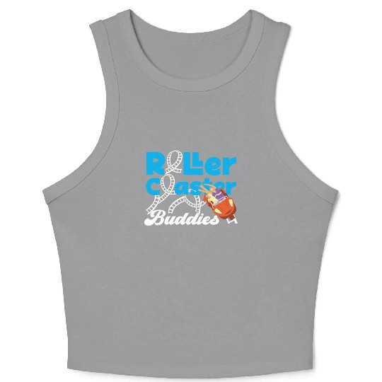 Roller Coaster Friends Besties Crop Tank Top