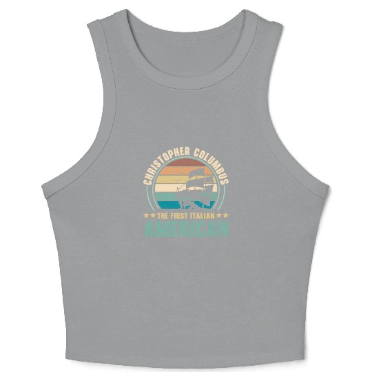 Columbus Day Navigator Ship Christopher Columbus Crop Tank Top
