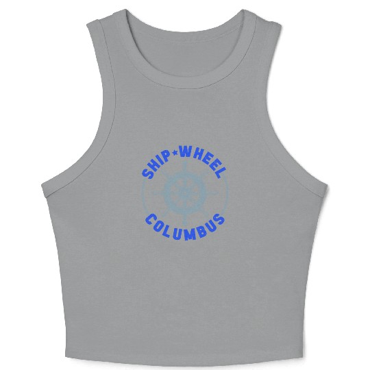 Ship Wheel Columbus Day Christopher Columbus Crop Tank Top