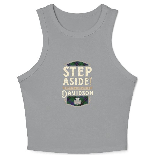 Job for a Davidson Step Aside Scottish Clan Crop Tank Top