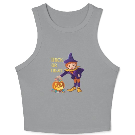 Trick Or Treat Crop Tank Top