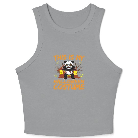 Scary Creepy Animal This Is My Halloween Costume Crop Tank Top